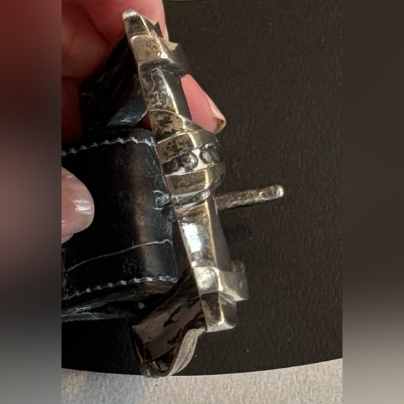 Vintage Man’s Large Sterling Silver Kieselstein Cord Belt Buckle - Picture 5 of 6